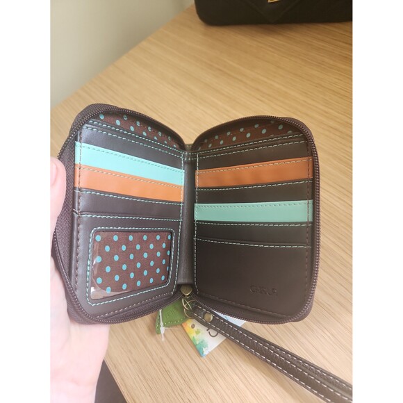 Chala Handbag Ziparound Bifold Wallet w/ Owl NWT - Picture 8 of 10